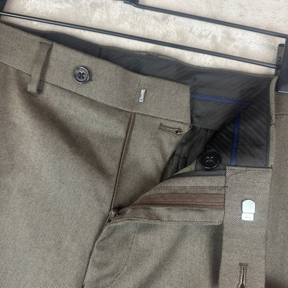 Lauren Ralph Lauren Men's Dress Pants 38W x 29L Olive Green Flat Front Trousers - Picture 2 of 9